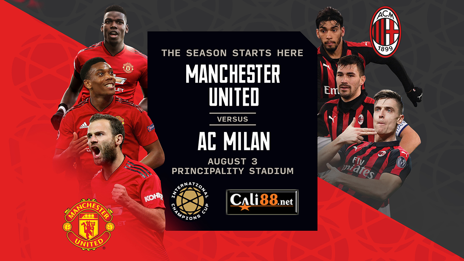 Soi kèo Man Utd vs AC Milan, 23h30 ngày 3/8 – ICC 2019