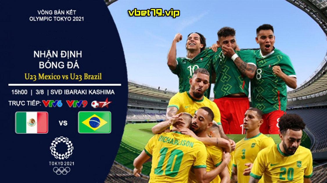 Soi kèo U23 Brazil vs U23 Mexico, 15h ngày 3/8 – Olympic 2021